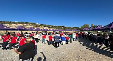 Engelli yurttaşlar ve yakınları zeytin hasadında buluştu