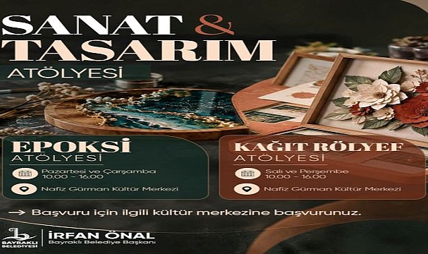 Bayraklı’da sanatseverler için yeni atölyeler başlıyor